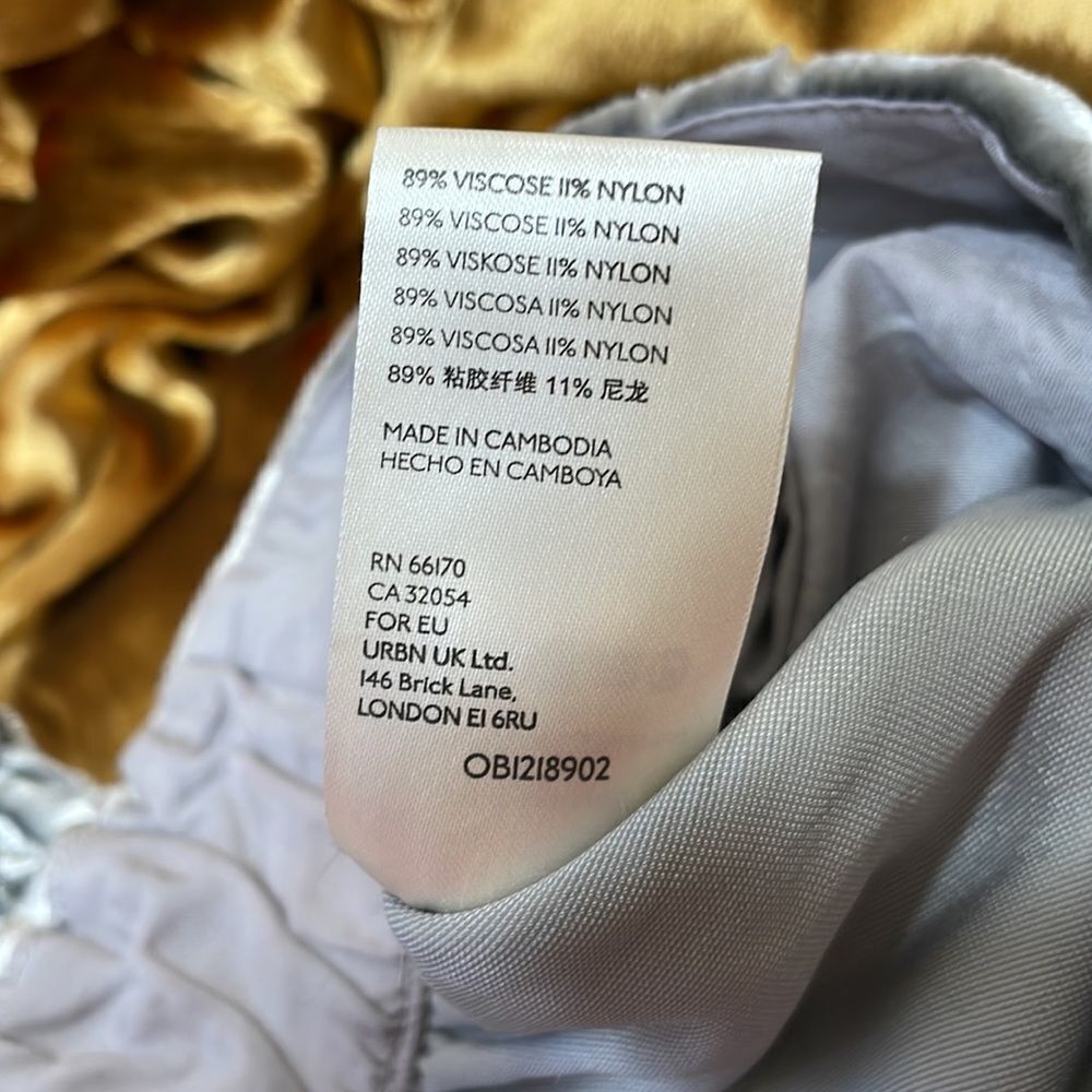 MAEVE BY ANTHROPOLOGIE ANASTACIA VELVET WIDE LEG PANTS IN SILVER - Picture 9 of 9